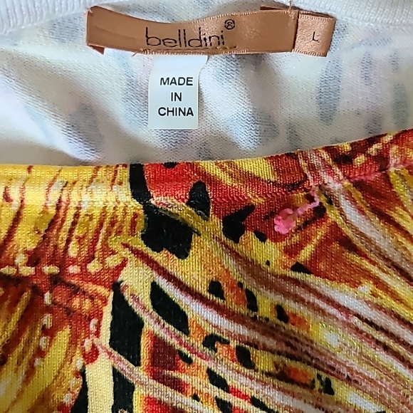 Belldini Yellow Animal Print Tank Top - Picture 6 of 7